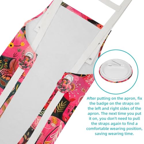 Tablier teckel rose imperméable pour exprimer votre passion cuisine - 5