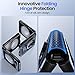 VEGO for Galaxy Z Flip 5 Case, Samsung Z Flip 5 case with Screen Protector & Hinge Protection, 360° Ring Kickstand, Full Body Protective Cover Case for Samsung Flip 5 2023 - Navy Blue