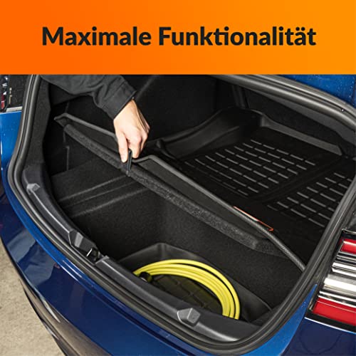 Upgrade4cars Kofferraummatte kompatibel für Tesla Model 3 | Gummi Kofferraumwanne Wasserdicht & rutschfest | Autozubehör Innenraum