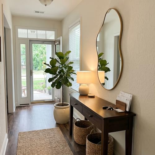 Irregular Wall Mirror 24×40 Inch Wall Mirrors Decorative Gold Modern Asymmetrical Abstract Mirror - image 6