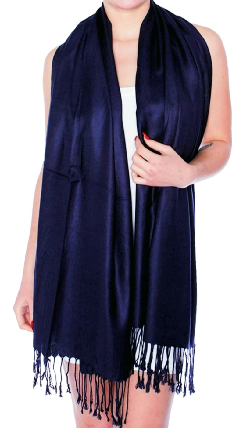 Saba Women And Girls Fancy Rayon Plain Scarf, Stoles, Female,Blue-image-20