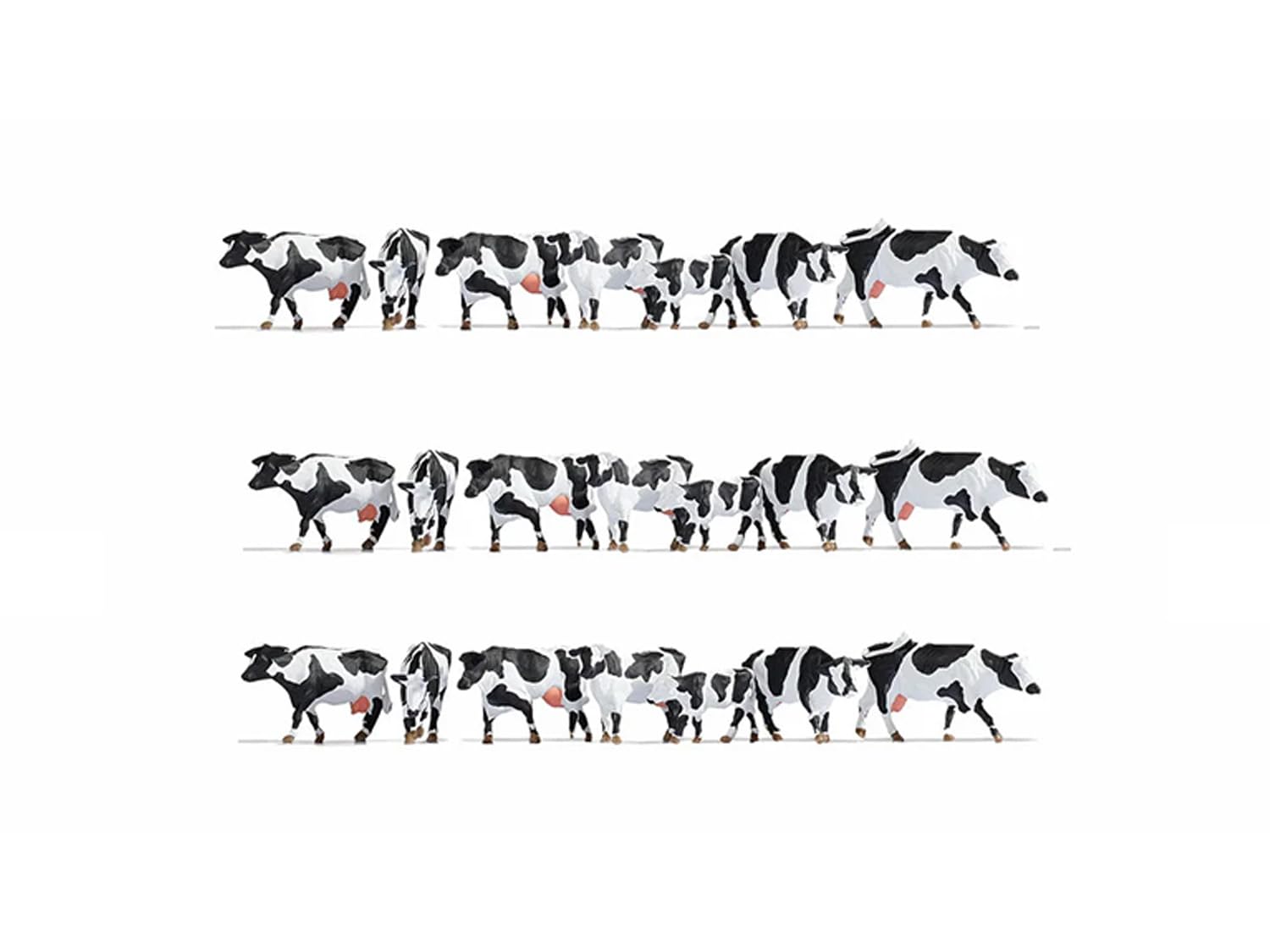 Noch Black & White Cows XL Figure Set HO Gauge N16164, Multicoloured, H0 (1:87)