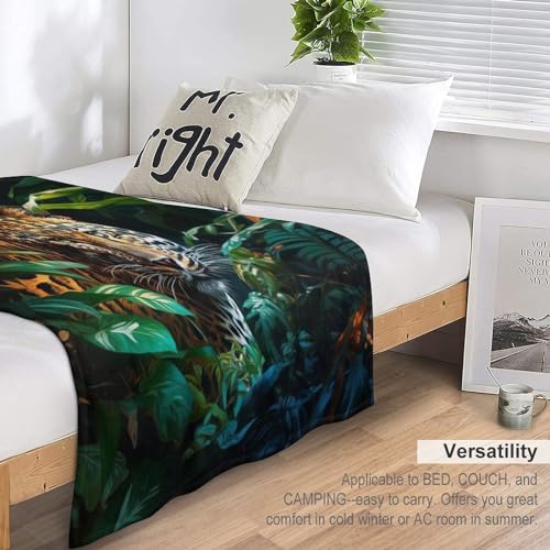 Manta de franela de leopardo decorativa para tardes de sofá y cama 130x180 7