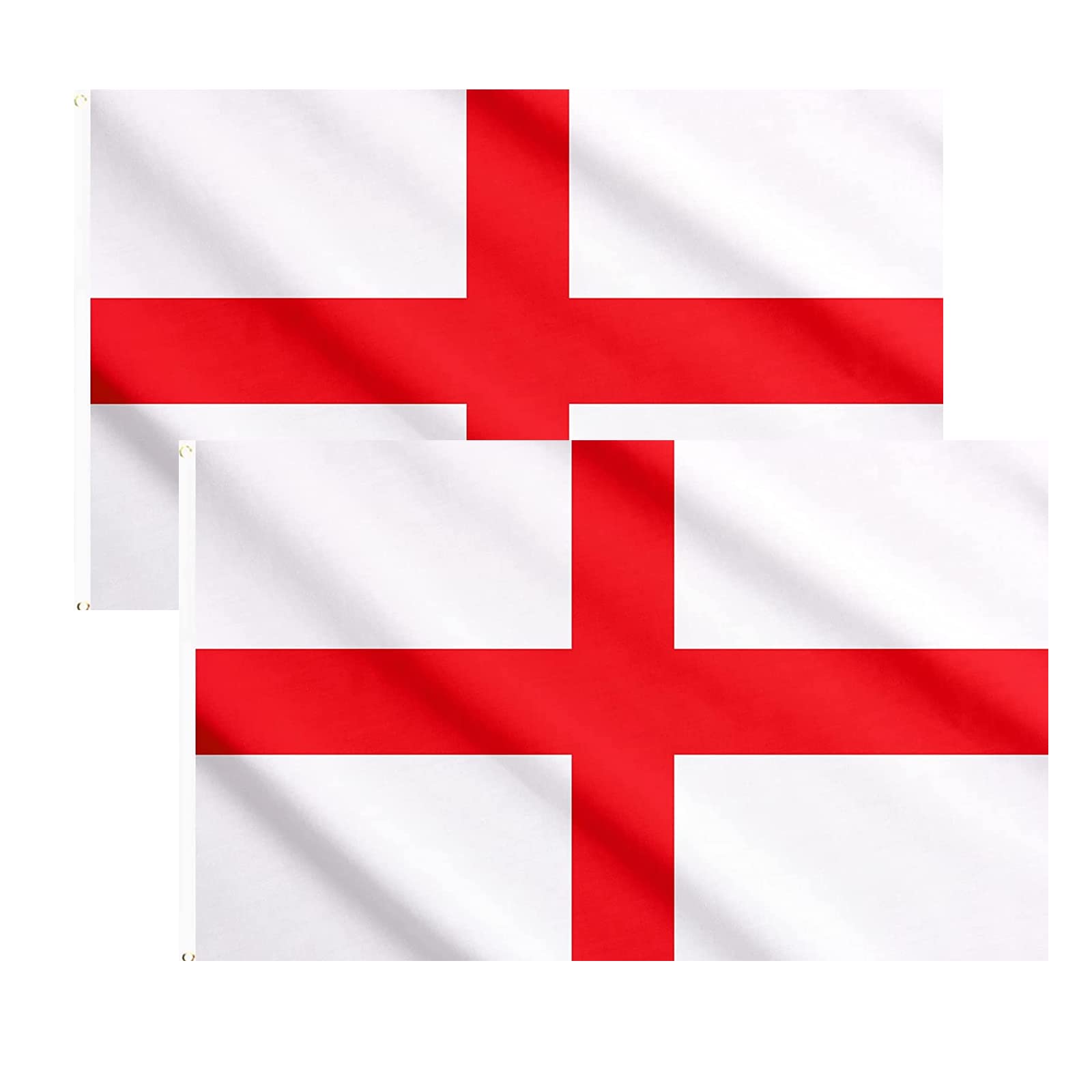 AhfuLife Large England Flag 90 x 150 cm, 1 x Double Sided Flag with Brass Eyelets for Euro Football Party of St. George Celebration Queen's Platinum Jubilee