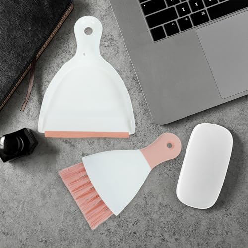 PERSELOSO 卓上ミニほうきちりとり 小型コンパクトで収納簡単 車内やペット周りの細部掃除に 頑丈素材で細かなゴミも 可能