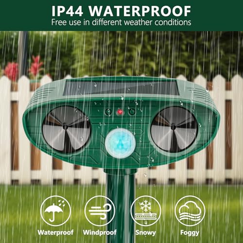 image for LRENQLLY 2 Pack 2024 Solar Ultrasonic in Repellent Defender Rat, Squir