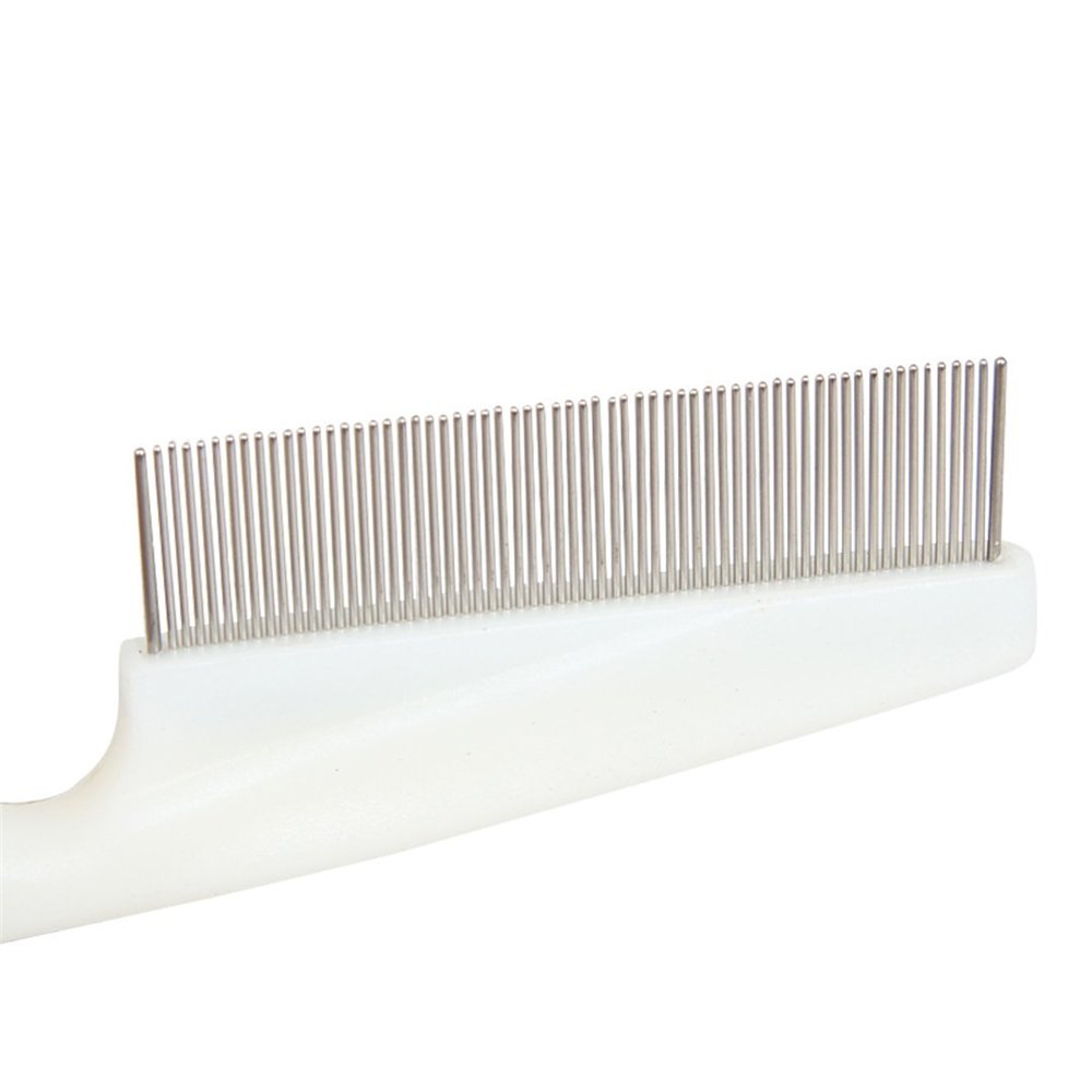 Peigne anti-puces, Profi anti-puces, acier inoxydable Pin Brosse de toilettage anti-puces Traitement propre Outils Pet fin/large Acier Petite, poux & poussière pour chat et chien, 18 x 4 cm