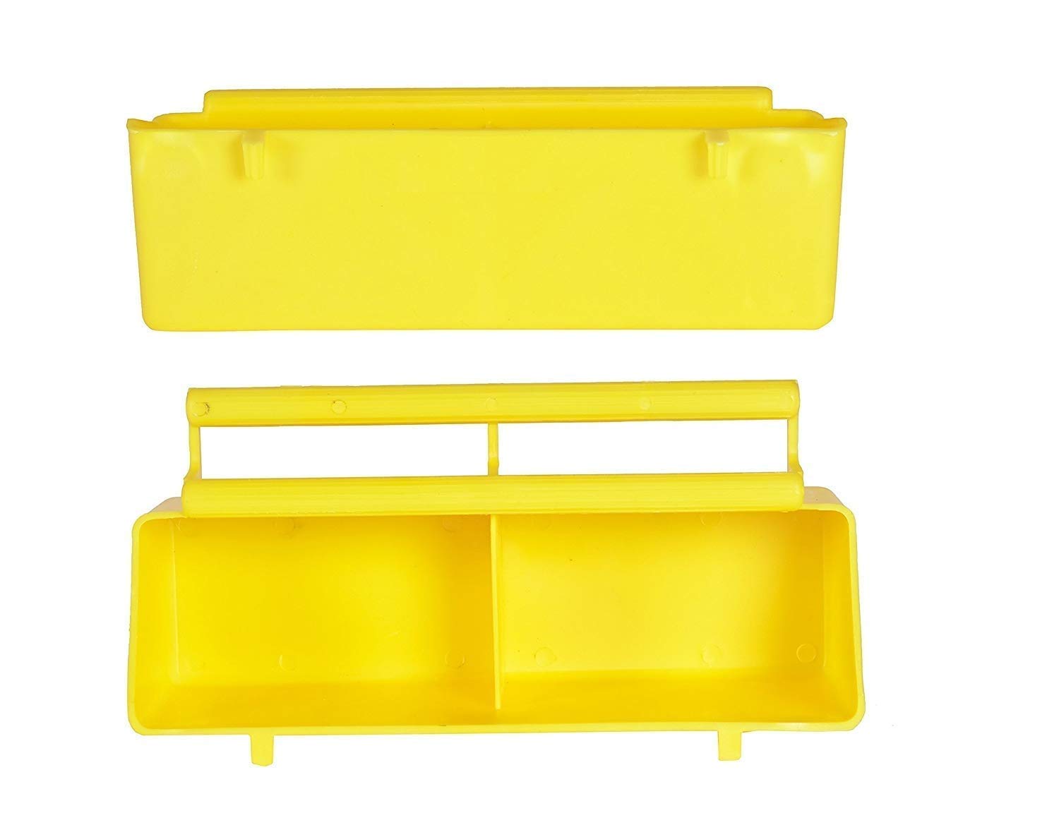 Bird Food Feeder Cup/Suitable for All Medium Birds/Pack of 4/ Color: Yellow/Size (L-18cm X H-21cm) / TAIYO PLUSS DISCOVERY