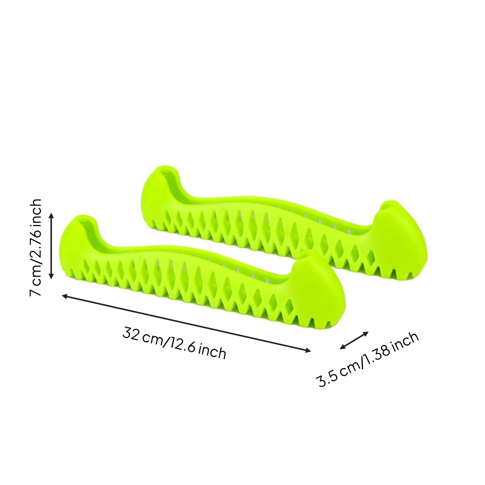 Protège- de Patinage Artistique Couvre Accessoire en TPU Flexible Résistant à l'abrasion pour Stockage Déplacement Utilisation Quotidienne, Green, 34-40