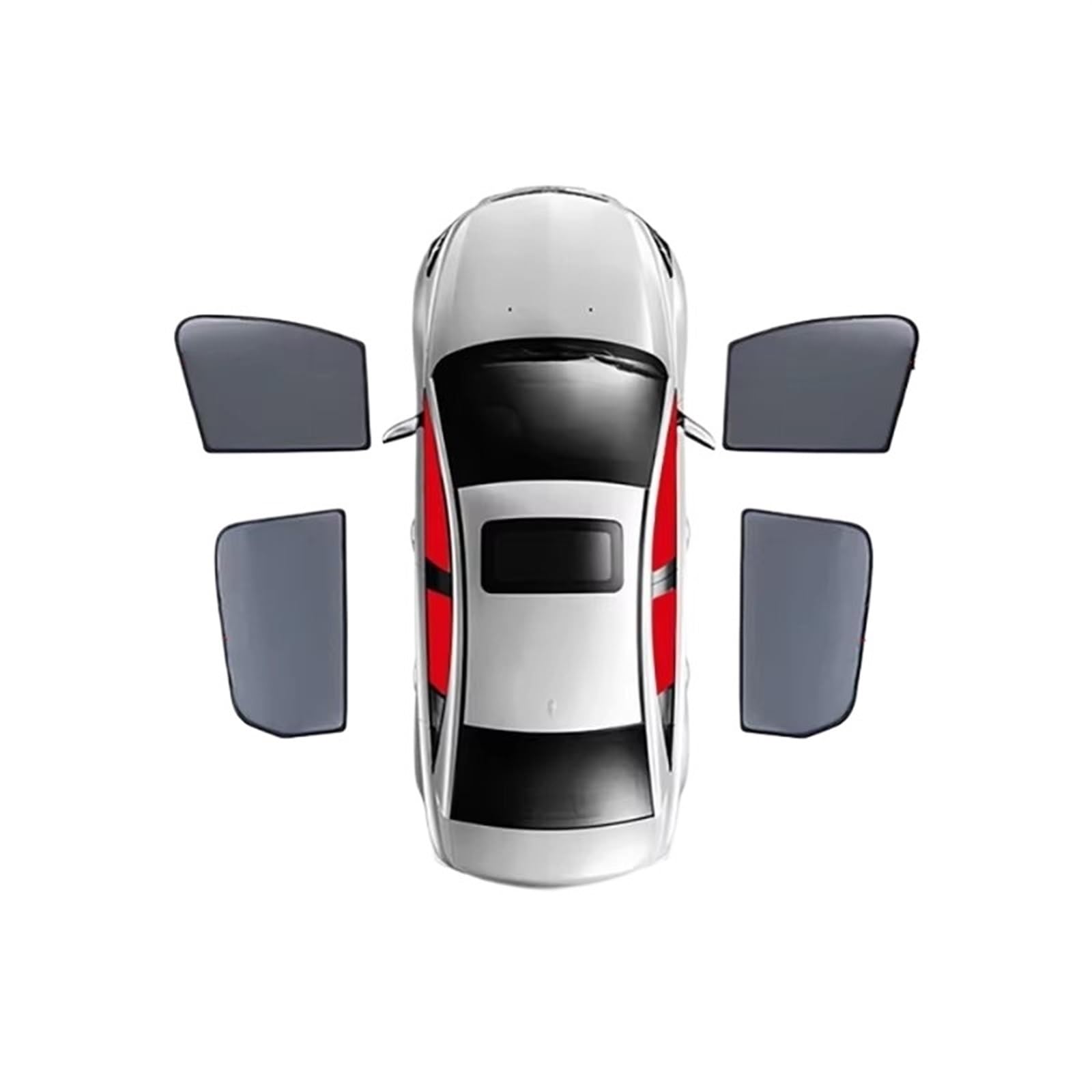 Parasol Coche Delantero Parasol Magnético para Ventana Trasera De Coche Lateral para Bebé para Jazz GE 2007-2014 sombrilla de Coche(4PCS Front Rear)