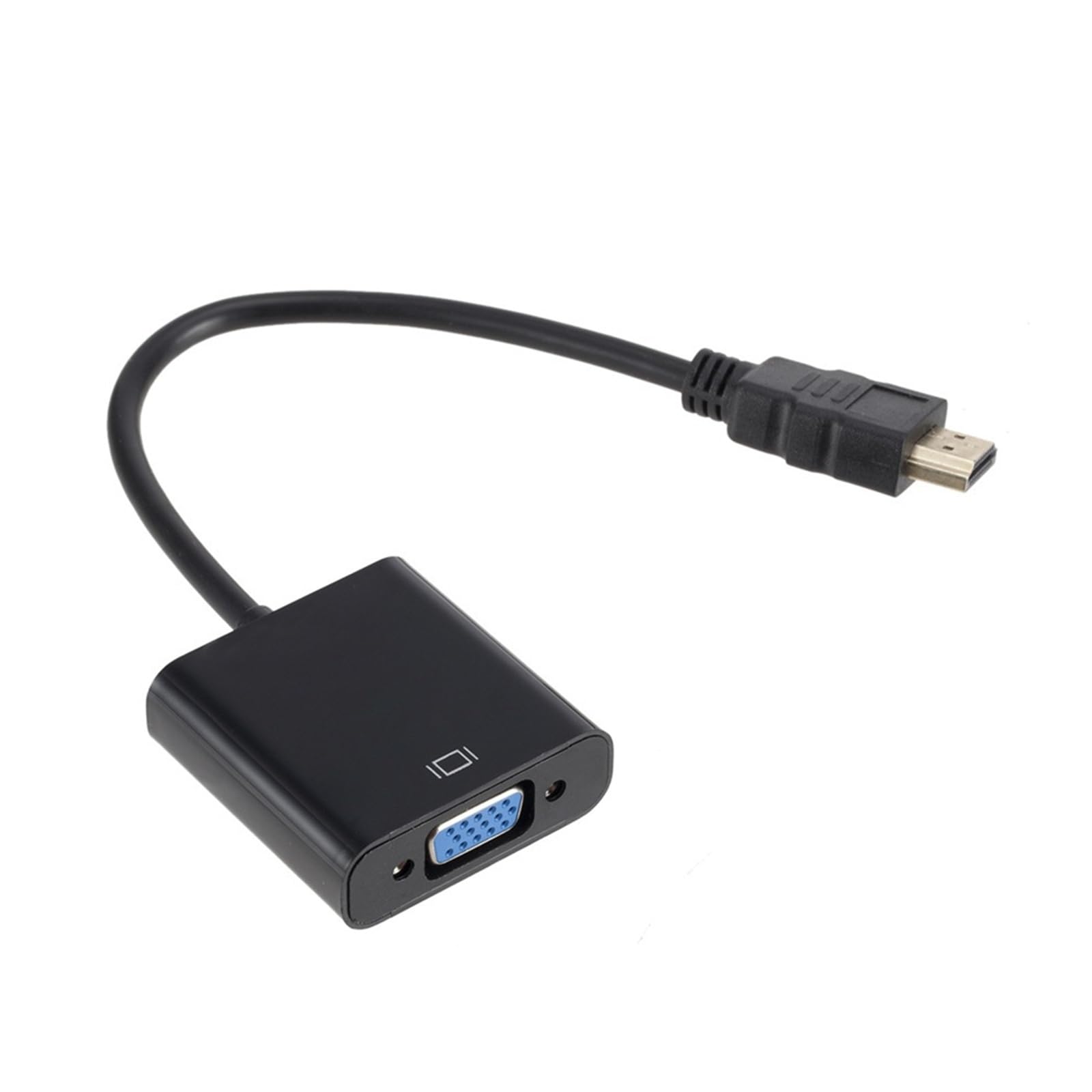 1080P HDMI do VGA adapter męski na żeński konwerter do komputera przenośnego (czarny)