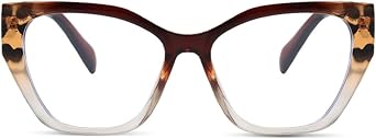 Cat Eye Reading Glasses for Women Vintage Dual-color Full Rim Multicolor Blue Light Blocking Reader Eyeglasses