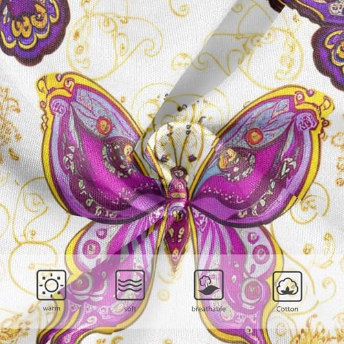 Cotton Toddler Girls Underwear Ornate Purple Butterflies Golden Little Girl Panties Animals Undies Kids Briefs 2t3