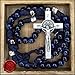 Rugged Rosaries® BLUE Marian Meditation ROSARY with St. Benedict Crucifix