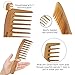 Wide Tooth Wooden Comb Handmade - Natural Vintage Style Wide Tooth Comb for Curls Gentle Styling - Anti-Static Wood Hair Combs For Women Detangling (Extra Wide Tooth)
