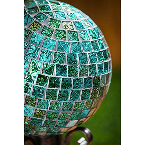 Evergreen-Garden-Beautiful-Summer-Turquoise-Mosaic-Glass-Gazing-Ball-10-x-10-x-12-Inches-Fade-and-Weather-Resistant-Outdoor-Decoration-for-Homes-Yards-and-Gardens Evergreen Garden Beautiful Summer Turquoise Mosaic Glass Gazing Ball 10 x 10 x 12 Inches Fade and Weather Resistant Outdoor Decoration for Homes Yards and Gardens