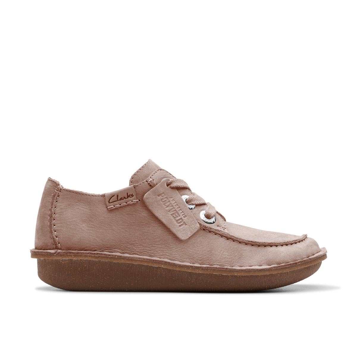 Clarks Funny Dream Womens Light Pink Suede, 4