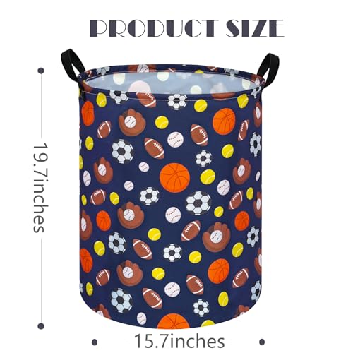 Image of MAIZMZ Kids Hamper Storage Bins Organizer Toy Box Laundry Basket Large Canvas Collapsible Chest for Home /Dorm /Kitchen /Pet /Office /Closet /Shelf /Gift Baskets