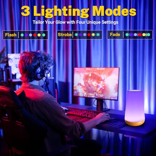 Lampe de Chevet Tactile 13 Couleurs Rechargeable Morotty
