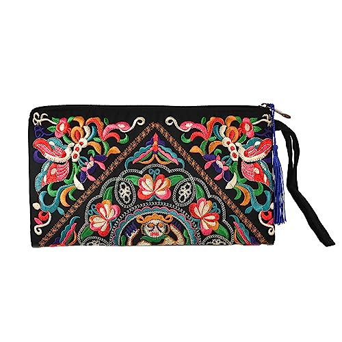 Wabilu WABILU223 Floral Embroidered Boho Wristlet Women Girls Evening Clutch Bags Handbags Handmade Beach Bag cover