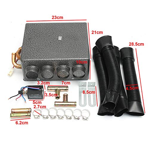 Evargc 05WCH-1204-01@#SYUS Universal 12V Dual Blower Iron Compact Heater 4 Vents thumb #5