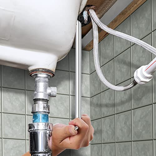 DURATECH 11" Basin Wrench, Sink Wrench, Adjustable Tap Nut Spanner Basin Spanner, Capacity of 3/8" to 1-1/4" for Fixing Back and Union Nuts Under Sink - Image 9