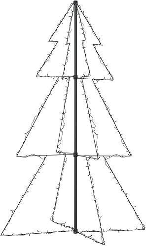 Miniatura 4 de vidaXL Árbol de cono de Navidad 200 LED para interiores y exteriores, 38.6 x 59.1 pulgadas