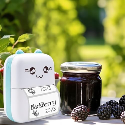 MaxLife Mini Drucker MXTP-100, Taschendrucker, Handy Fotodrucker, Tragbarer Mini Fotodrucker, Mobile Smartphone Bluetooth Drucker, USB-Kabel Thermopapier, für Lernhilfe, Notizen, Liste, Reisen (Blau)