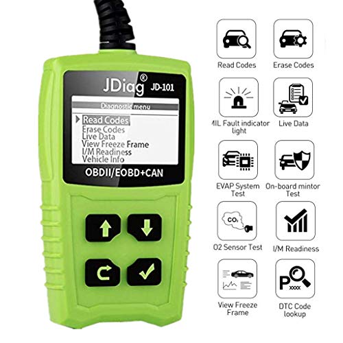 OBDKCAN JD101 OBD2 Scanner, Automotive Car Engine Fault Code Reader CAN Diagnostic Scan Tool with Battery Condition Test