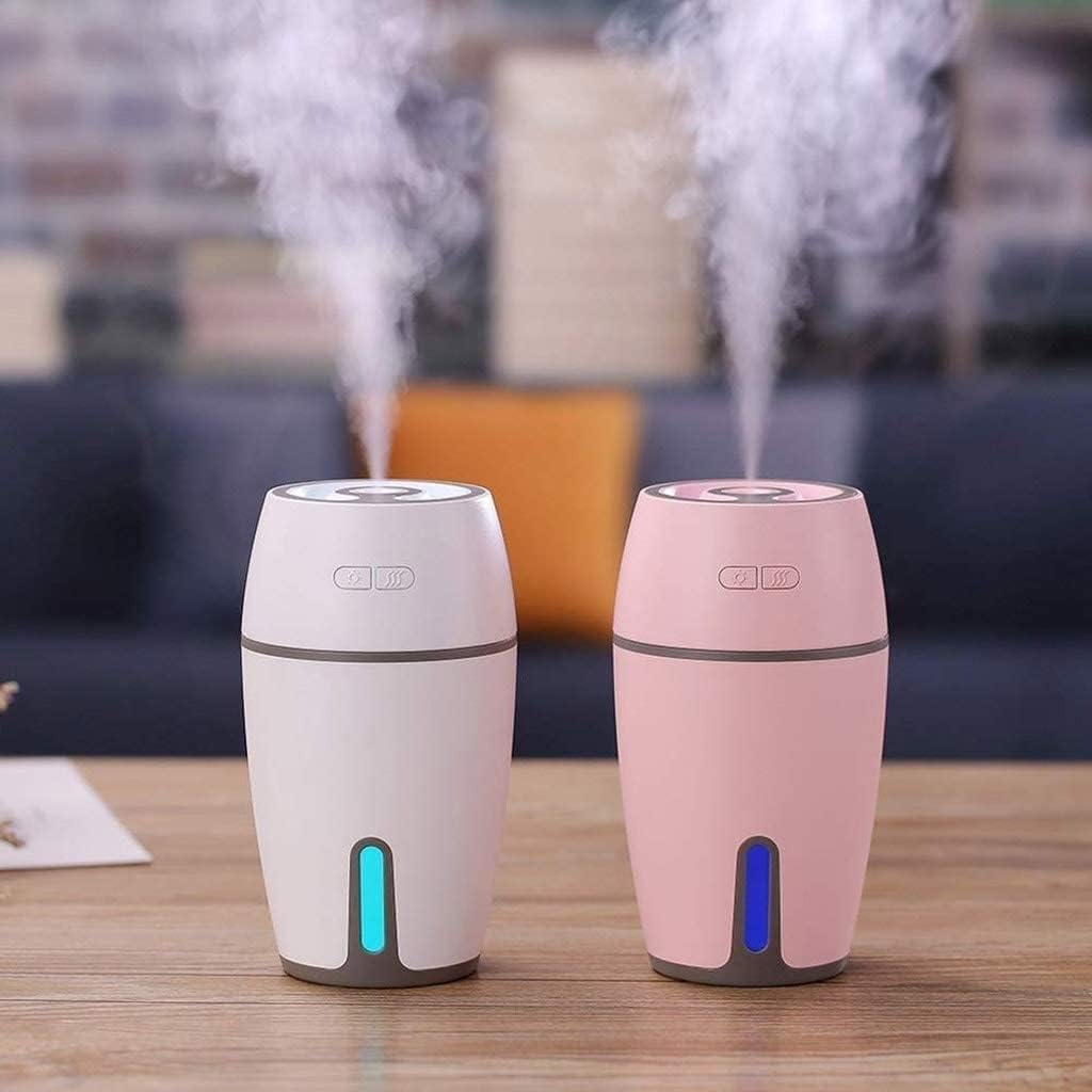 Ultrasonic Portable Mini USB Humidifier for Car Travel Office Baby Bedroom with Colors Night Light (Color : A)