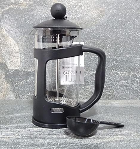 Bodygenix Classic Continental 350ml Black Cafetière  Premium Manual 3 Cup French Press Coffee Maker with Toughened Shockproof Glass Pot and Plunger Filter for Ground Beans Espresso Tea