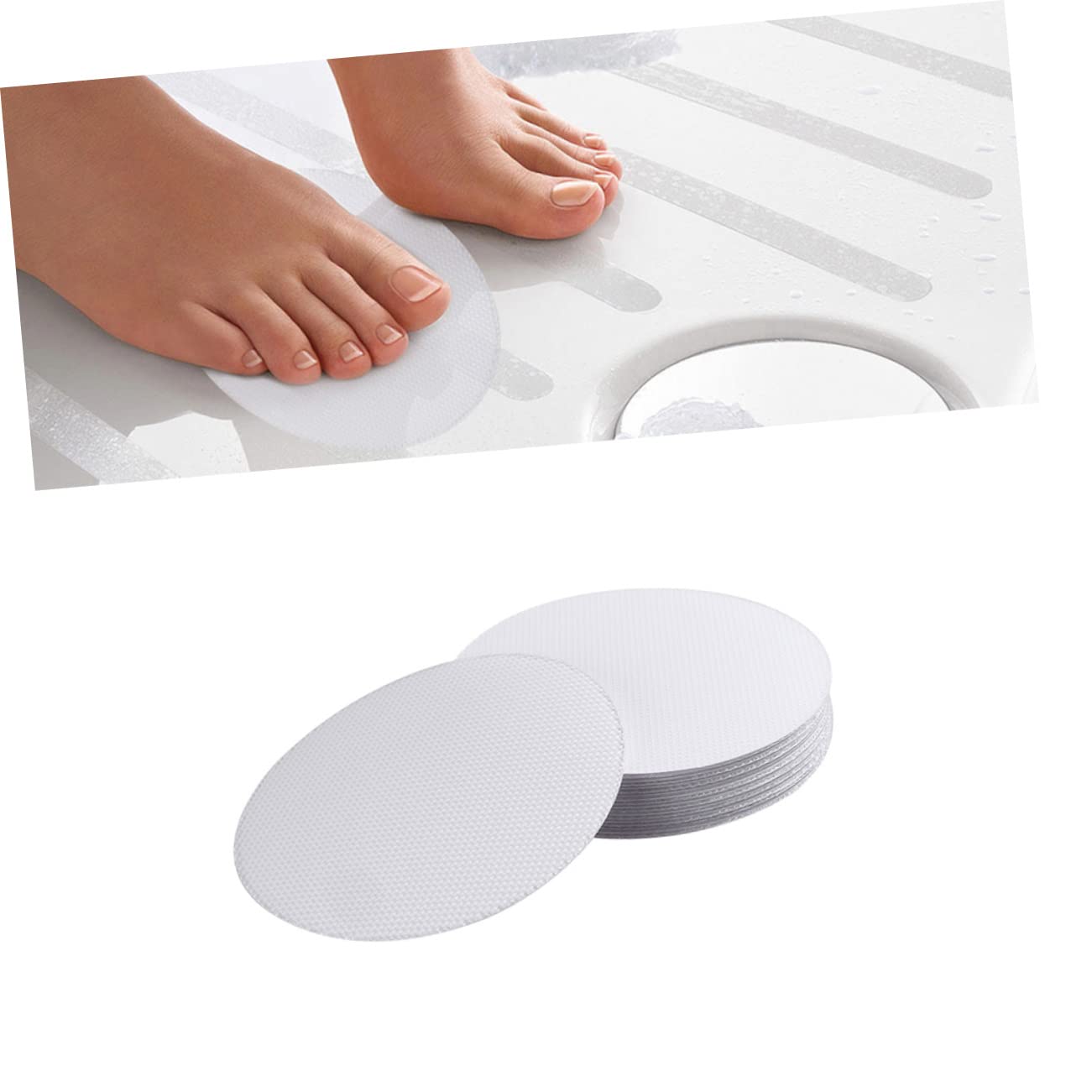 72piezas Pegatinas Antideslizantes De Baño Apliques Redondos De Peva para Seguridad Ducha y Bañera para Superficies Resbaladizas Fácil Aplicación y Fuerte Adhesión