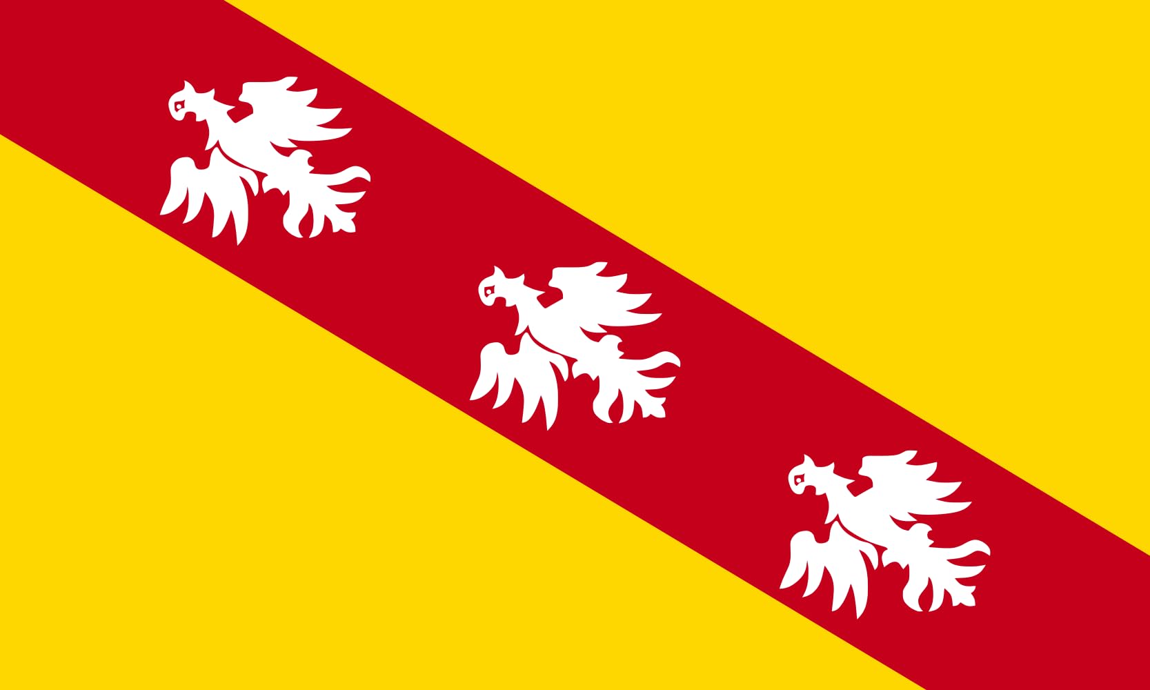 Drapeau Lorraine grand format aux finitions de haute qualité