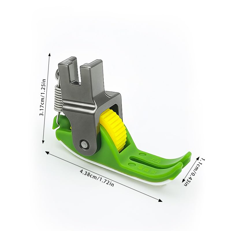 Pie prensatela con rodillo estrecho de teflón para máquina de coser miniatura 2