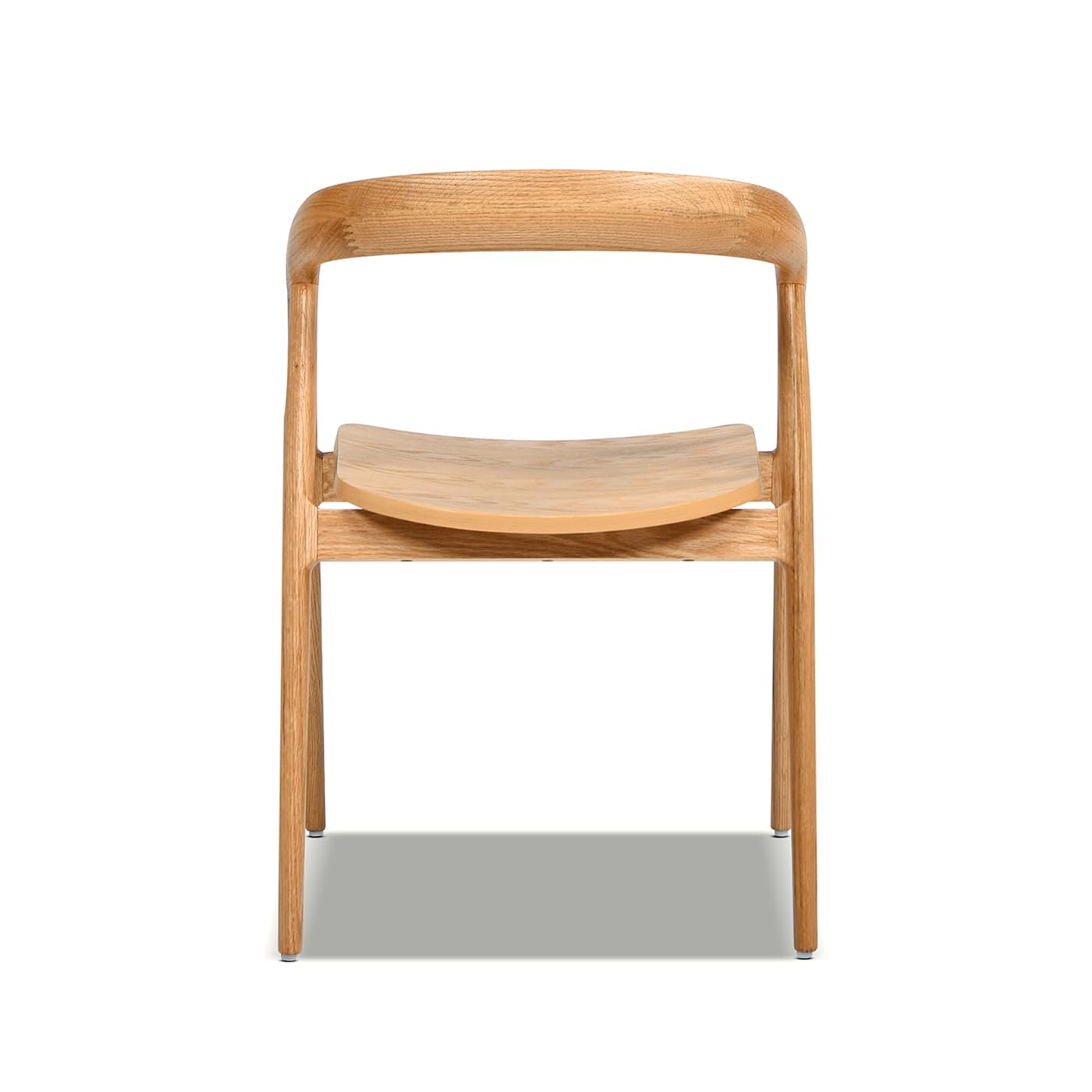 ダイニングチェア CHINON CHAIR WOOD SEAT Light Wood Aluminum Outdoor Dining Chairs, Patio Dining