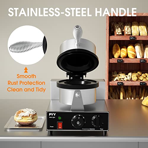 Pyy Commercial Electric Burger Waffle Irons 1300W Non Stick Press Burger Stainless Steel Machine For Home Party Bread Donut Heating Machine #TOP6