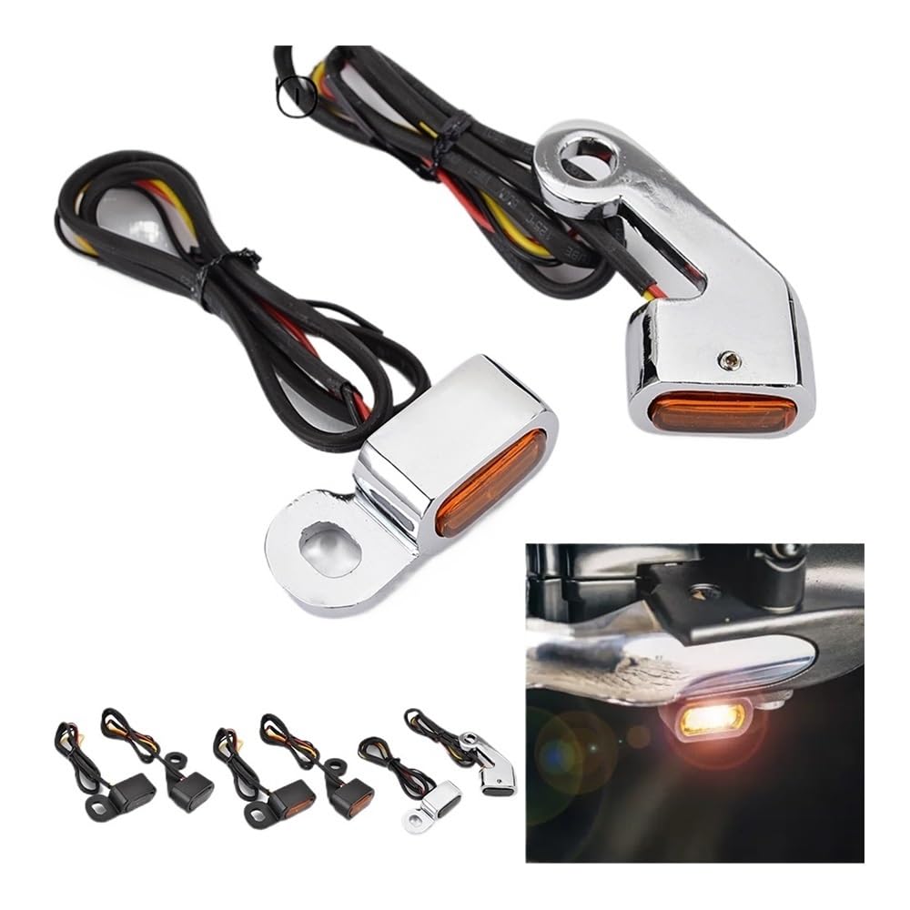 Clignotant de Moto Mini Clignotants pour Motos, 2 Pièces, Feux De Course, Clignotants De Guidon, Lampes pour Ha&rley Davidson pour Touring