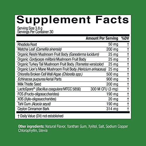 Live Conscious Beyond Greens Concentrated Superfood Powder & Organic Pea Protein Powder - Cosmic Cacao Chocolate Flavor | Immune System Boost & Gut Health + Metabolism & Muscle Support #TOP4