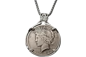Vintage Silver Morgan Dollar Pendant Necklace for Gift