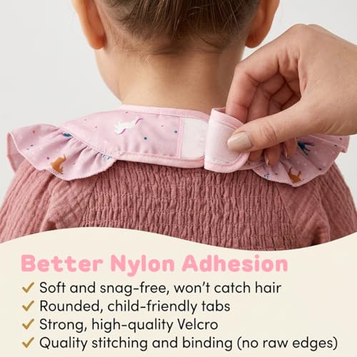 Image of SNOWIE SOFT Sleeved Bib Baby Bib with Pocket, Toddler Bib, Smock, Washable and Lightweight Waterproof Fabric, Fits Bibs for Baby 6 Months+