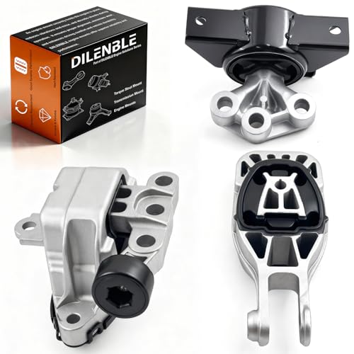 Engine Motor Mount & Trans Mount Replacement for 2012 2013 2014 2015 2016 2017 2018 2019 Chevrolet Sonic 1.4T L4- Manual Trans, Engine Mount Set of 3 OE# A5595 3386 95133816 95870474 A5596 3293 by DILENBLE - Used condition - US$41.39