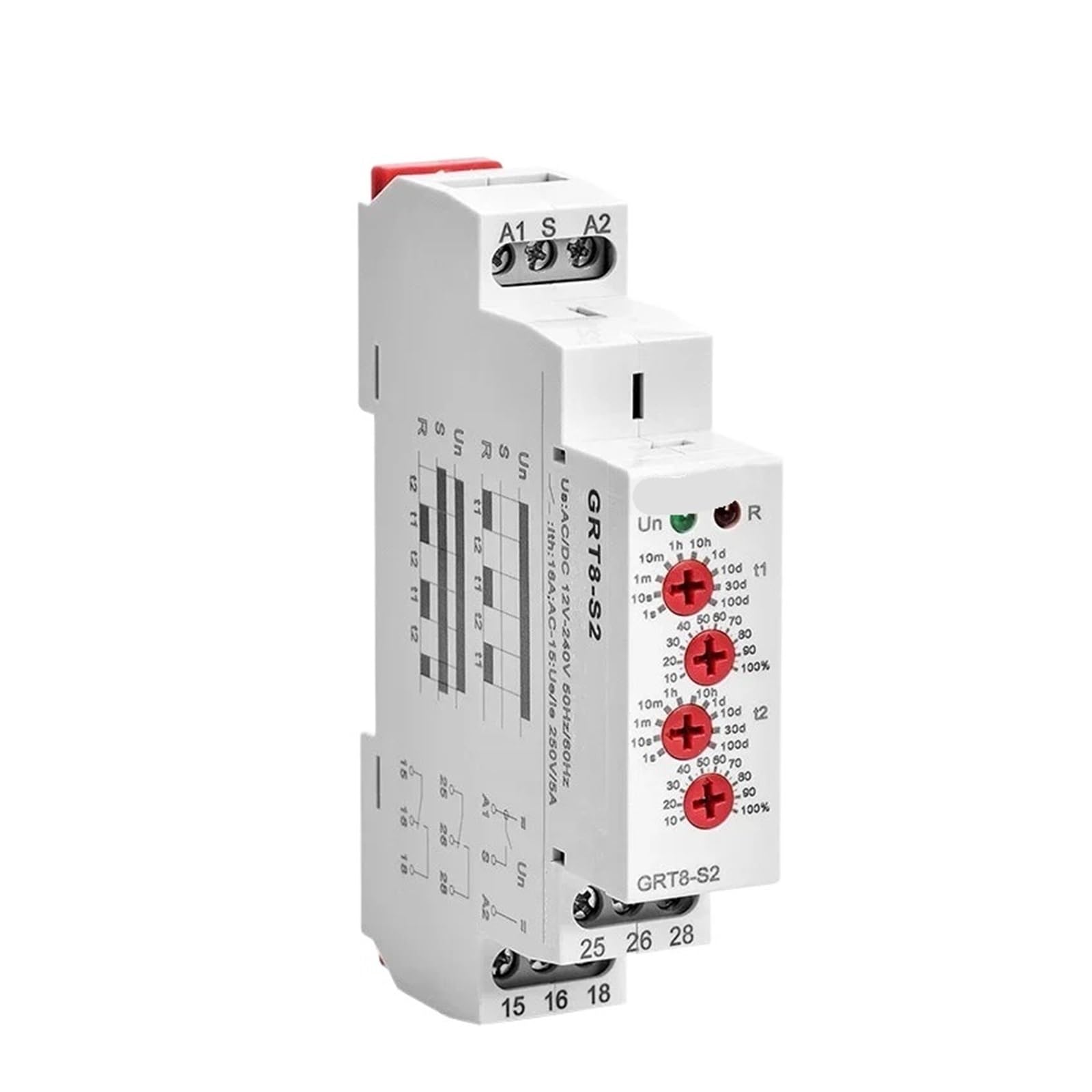 OSHZIKJII Relay 12V 16A Relay 24V AC Relay 220V AC Relays(GRT8-S2 ACDC12V-240V)