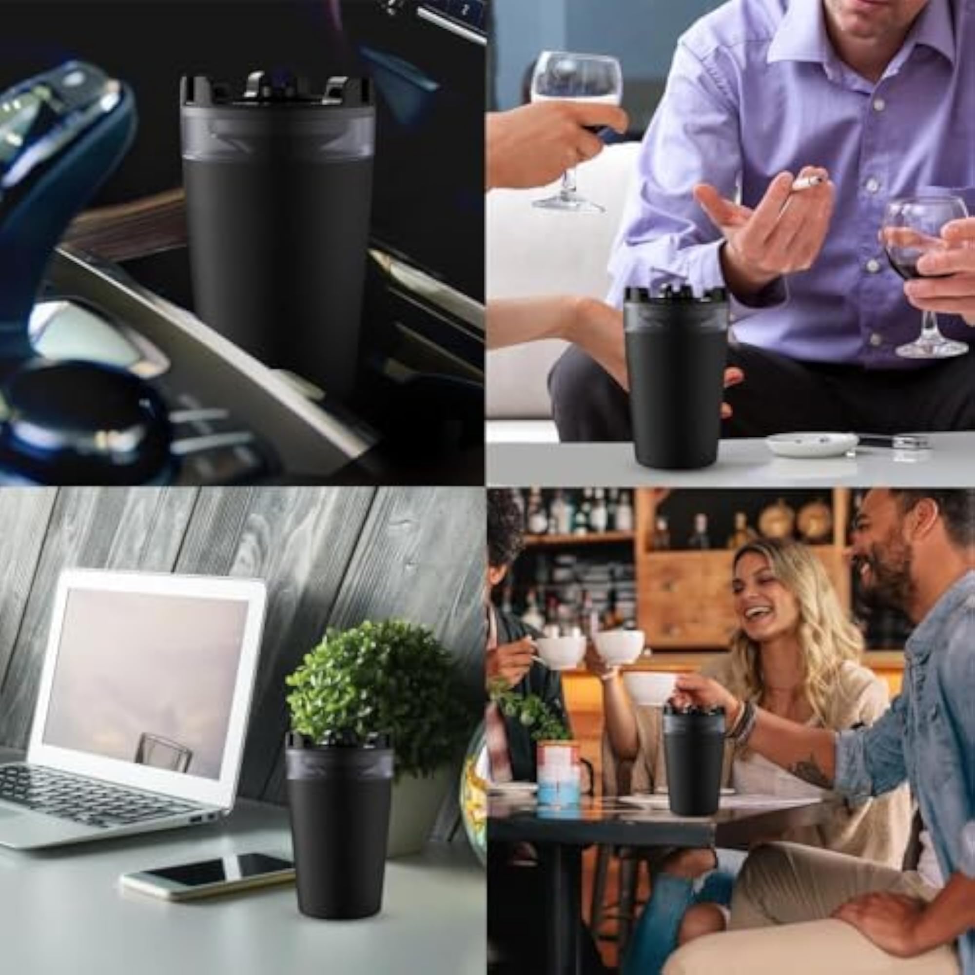 Multifunctional Portable Cigarette Ashtray Cup Holder for Car