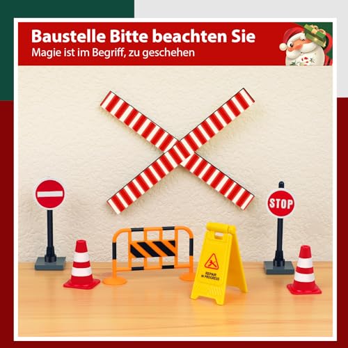 48 PCS Wichteltür Komplettset, Wichteltür Set Zubehör Weihnachten mit Baustelle, Weihnachtswichtel Set für Kinder Wichtel Deko Holz… – Ansicht 3
