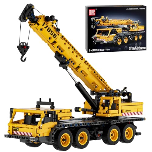Mould King Technik 17058 Blocs de Construction de Grue Version Statique 1250 Pièces Blocs de Construction de Pince de Camion Grue Cadeau pour Enfants à...