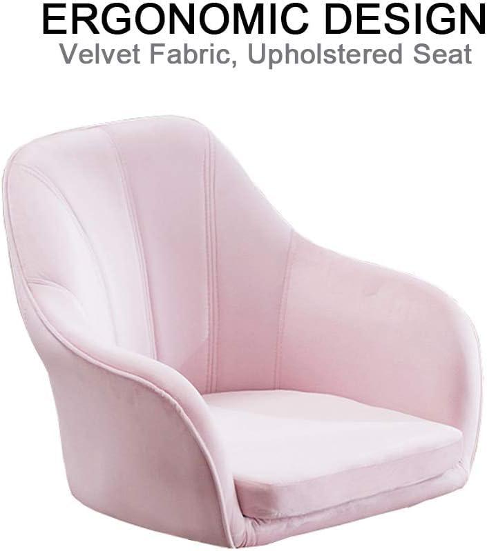 Chaise de bureau moderne rose en velours pour votre cocon