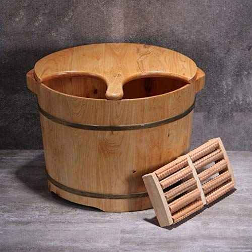 Baño de pies de madera para pedicura y masaje miniatura 2