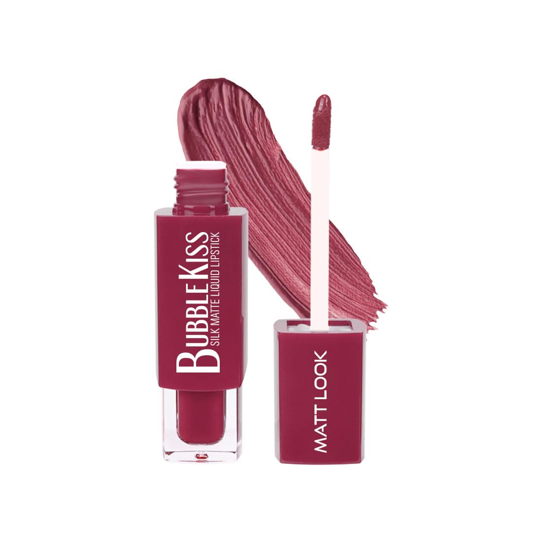 MATTLOOK Bubble Kiss Silk Matte Liquid Lipstick | Long Lasting | Lightweight | Non-transfer Liquid Lipstick (Rust Heat-17,6ml)-picture-12