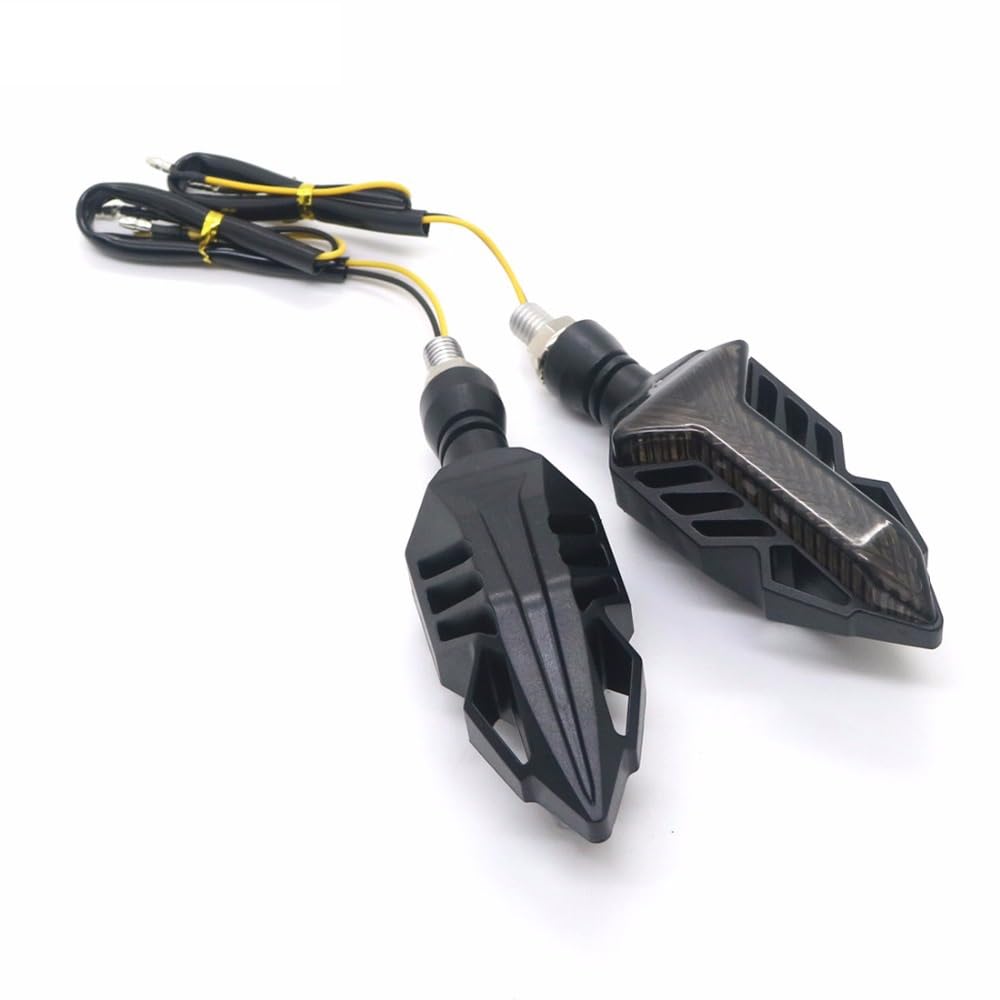 Clignotant Clignotants Blinker De Moto Ambre Paire Séquentielle Indicateur De Motocross Fumé Feux De Virage De Virage Clignot