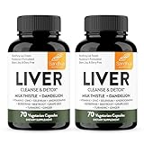 Sandhu's Liver Cleanse Detox & Repair Support | 70 Capsules (Pack of 2) | Herbal Supplement for Liver Health | Milk Thistle Dandelion Root Andrographis with 8 Minerals